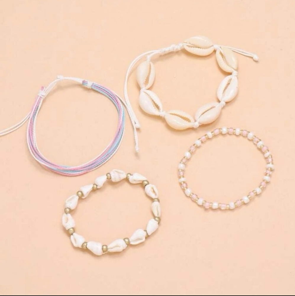 🐚Beachy, shell bracelet stack - Picture 3 of 4